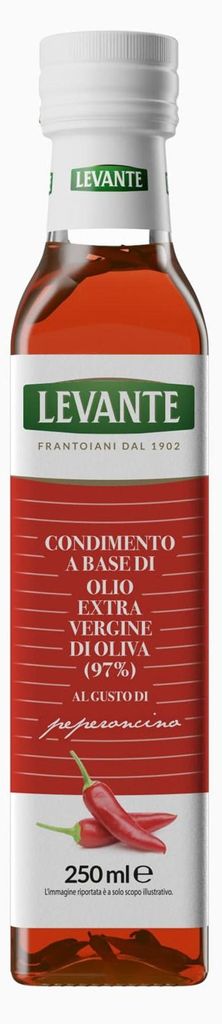 Levante Natives Olivenöl Extra mit Chili, Italienisches Produktbild 