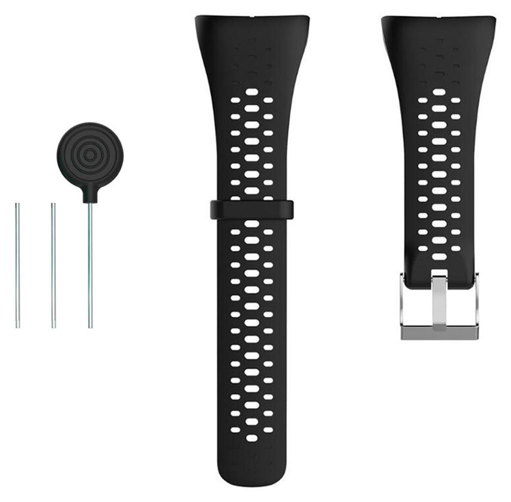 TPE-Material Armbanduhr-Ersatzarmband passend für POLAR M400 Uhr (Schwarz)