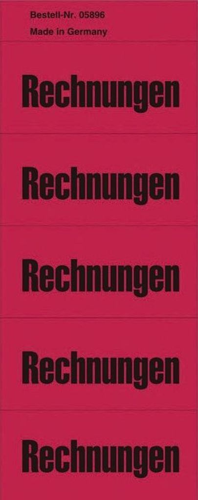 Inhaltsschildchen Rechnungen rot selbstklebend VE=100 Stück