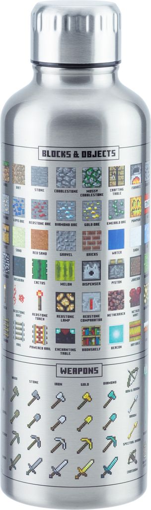 Paladone Minecraft Metal Water Bottle, 500 ml, Tägliche Produktbild 