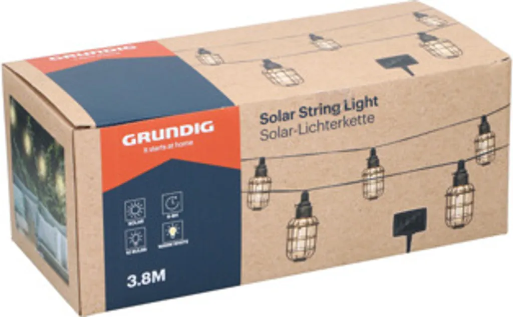 Guirlande Lumineuse Extérieure Solaire 10 Lampes LED Décoration Jardin