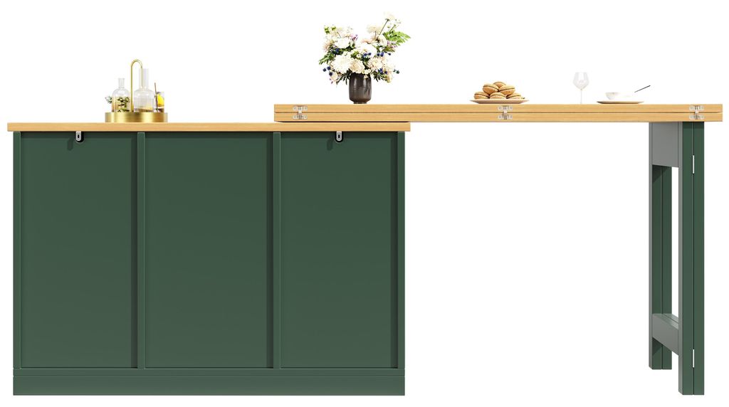 Flieks Drehbarer Bartisch mit Sideboard, Ausziehbarer Produktbild 