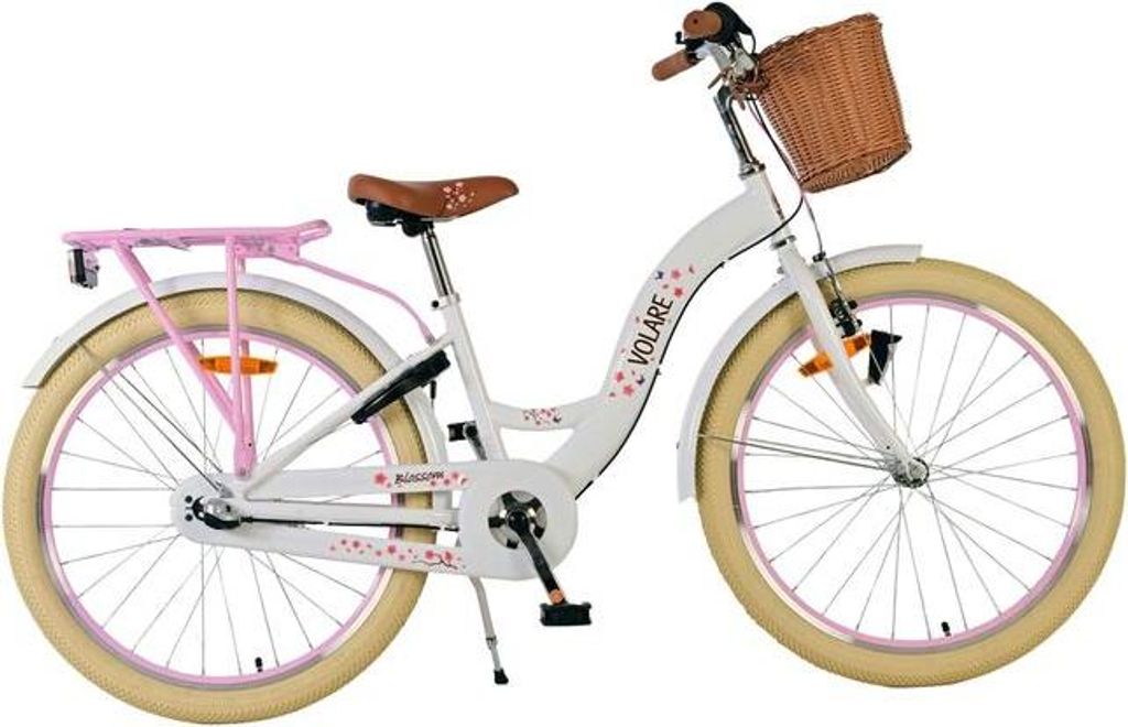 Volare Blossom Kinderfahrrad - Mädchen - 24 Zoll - Weiß - 3 Produktbild 