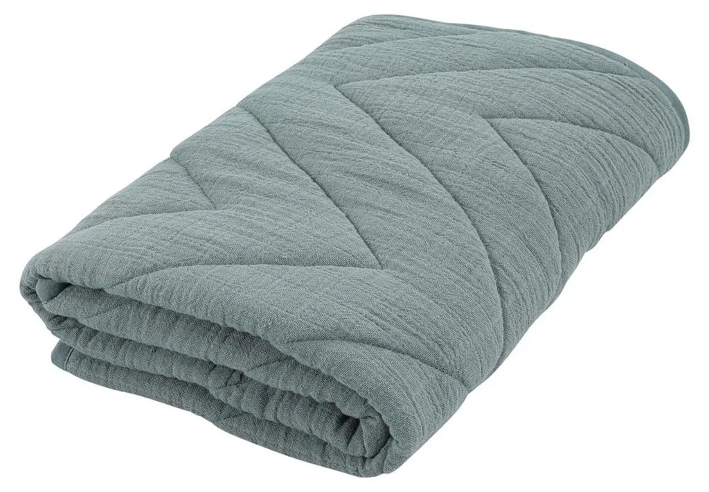 Couverture Trixie 75x100 cm en pur coton respirant coloris Bliss Petrol