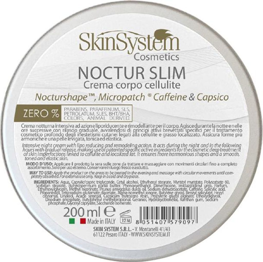 SkinSystem Noctur Slim 200ml -Anti-Cellulite-Nachtcreme