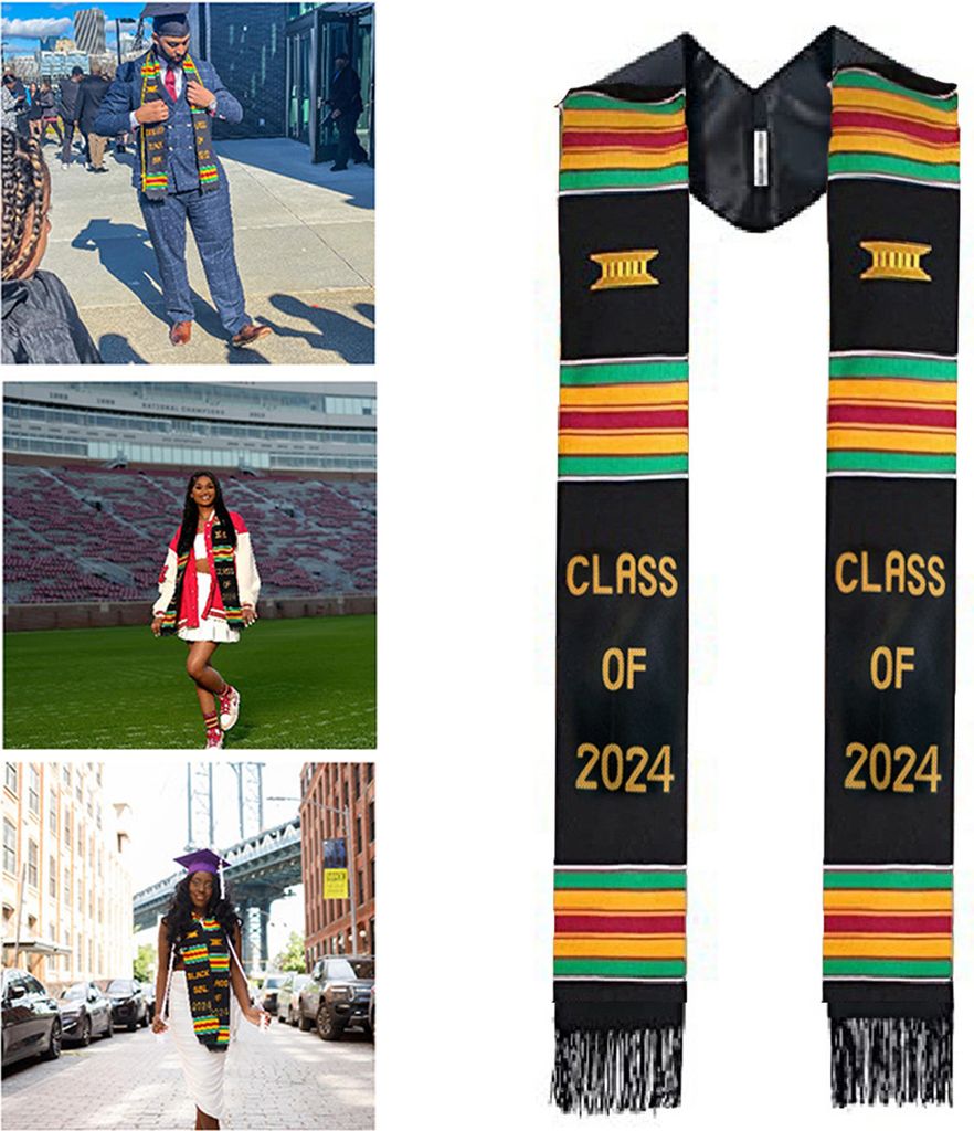 Abschlussband für die Klasse von 2024, Buchstabendruck, Quaste, authentische Kunst, Satin-Schultergurt, Abschlussfeier, Bühnen, Schlafsäle, Deko...