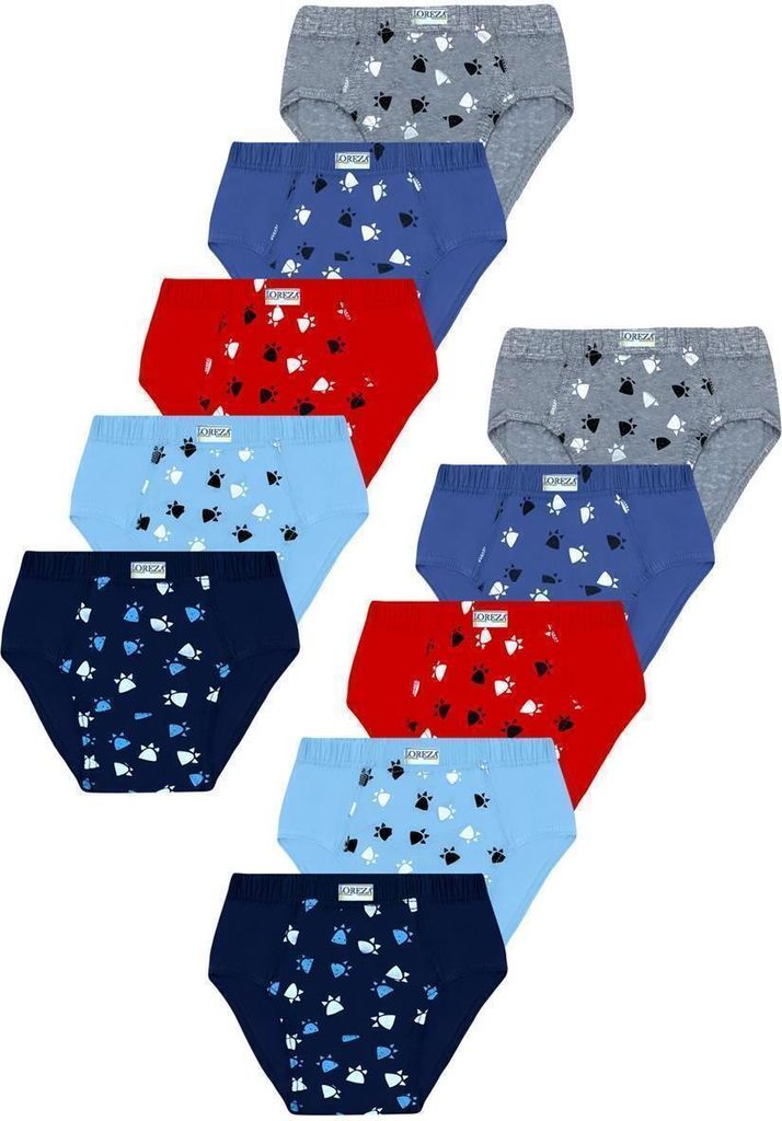 10 Jungen Slips aus Baumwolle Unterhosen Gr.92-158 - Dino