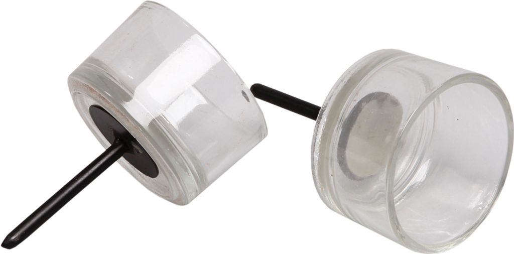 Teelichthalter Stecker Glas Windlicht Ø5,2cm H3,5cm + 4,5cm Stab Kerzenhalter