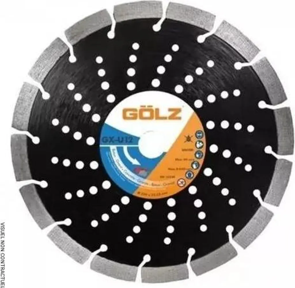 Disque diamant GX-U12 230mm GOLZ pour découpes de chantier nettes