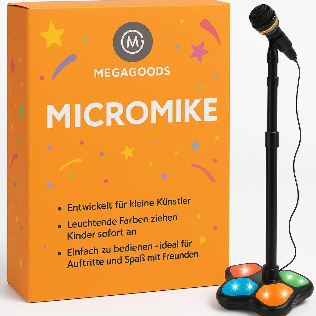 Jouet musical microphone karaoké enfant avec effets de lumière LED