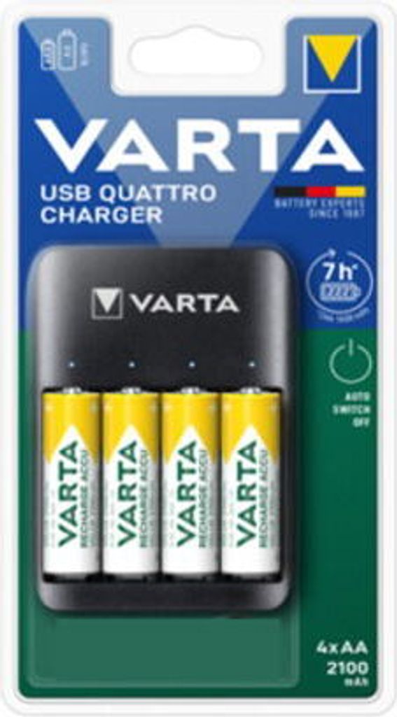 VARTA Quattro USB Ladegerät 4 AA 2100 mAh R2U