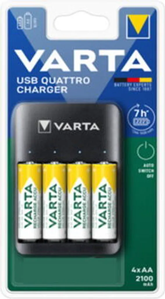 Chargeur de batterie USB VARTA pour éviter les pannes de piles AA