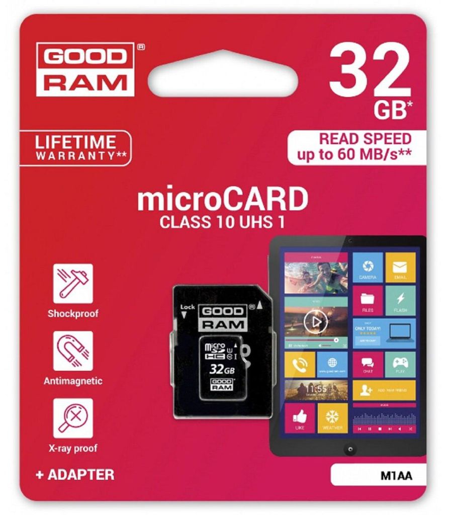 Speicherkarte MicroCARD microSDHC Karte 32GB Class 10 UHS-I Produktbild 
