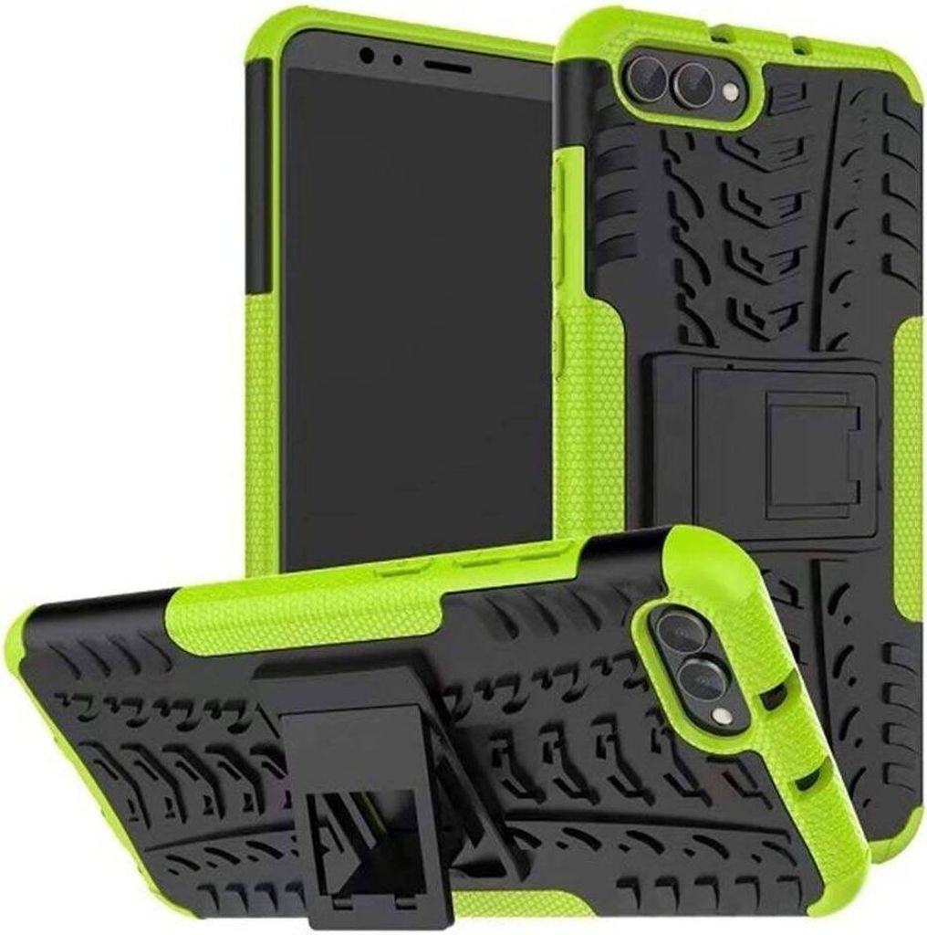 Case2go - Telefonhülle geeignet für Honor View 10 - TPU - Ultimativer Schutz - mit Standfunktion - Stoßsicher - Grün