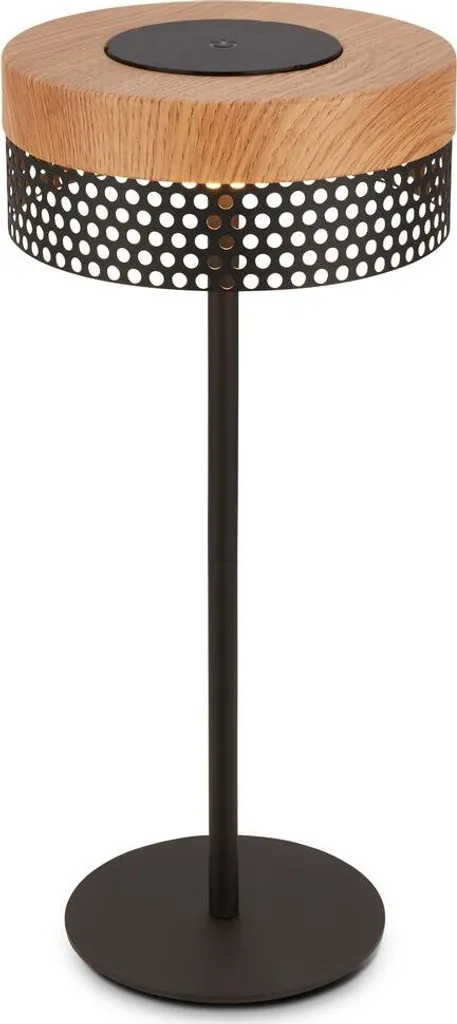 Lampada da Tavolo LED Ricaricabile Briloner Booha IP44 Nero