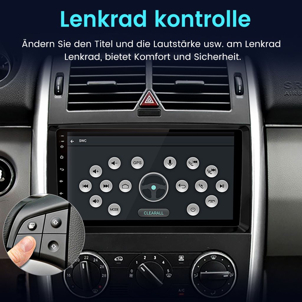 AUTORADIO PER MERCEDES-BENZ Classe A/B/Vito W169 W639 W245 GPS Navi