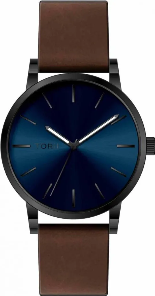 Montre bleue TORII B41DL.NB avec boîtier en acier et cadran classique