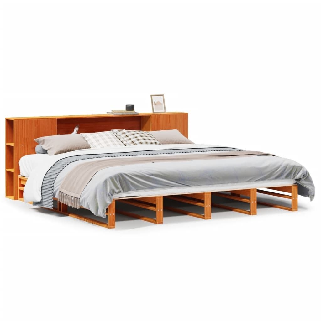 "2026 MODERNE"Massivholzbett Modernes/Doppelbett - Polsterbett Erwachsene/r /Kind - ohne Matratze - Wachsbraun 200x200 Massivholz - Klassische Bett...
