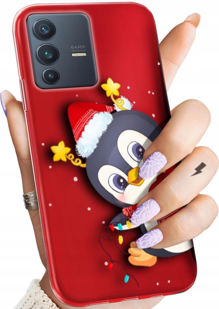 BEDRUCKTE HÜLLEN für VIVO V23 HANDYHÜLLEN HANDY SCHUTZ HÜLLE CASE SILIKON MUSTER WEIHNACHTEN SANTA CLAUS CHRISTMAS
