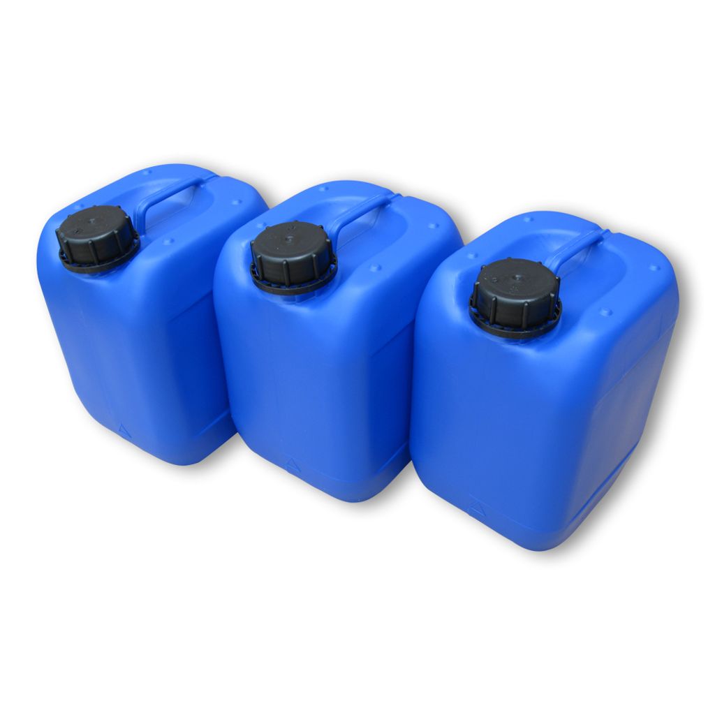 3 Stück 5 Liter Kanister blau Camping Plastekanister Wasserkanister NEU DIN51. 