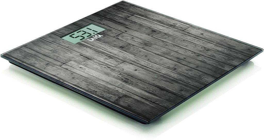 Laica PS1065 Elektronische Glas-Körperwaage mit LCD-Display, 180 kg