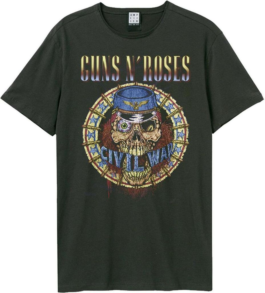 Amplified - "Civil War" T-Shirt für Herren GD1258 (3XL) (Holzkohle)