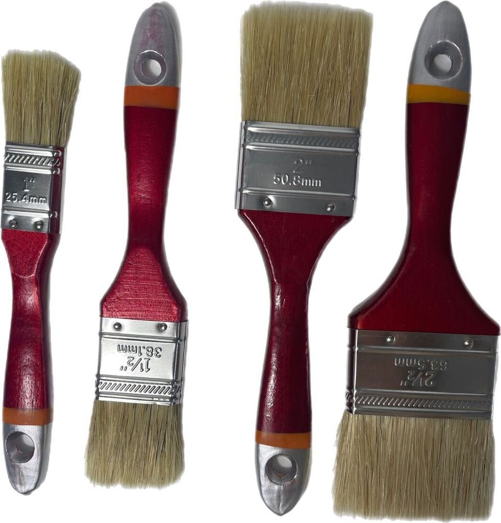 12 tlg Set Lasurpinsel 25/38/50/63 mm je 3 Malerpinsel Flach Pinsel