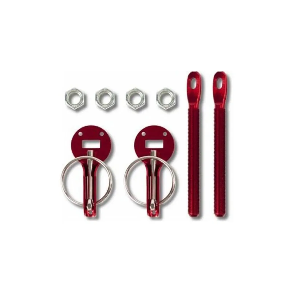 Kit Fixation Capot de Rallye OCC Motorsport Rouge pour Circuit et Drift
