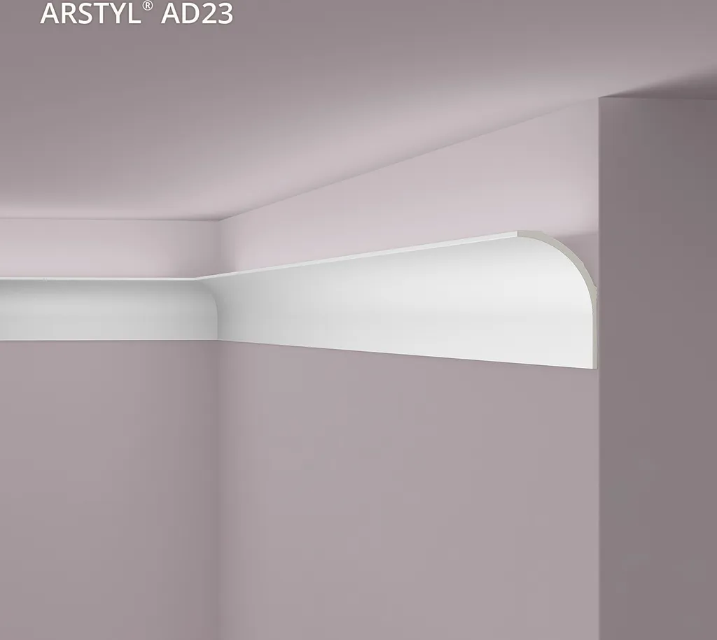 Corniche décorative ARSTYL AD23 NMC en polyuréthane pour LED - 2 mètres - 2