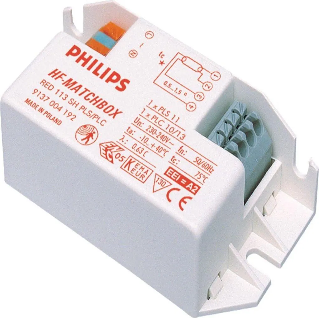 Réparer luminaire avec ballast Philips Rouge 114 SH contre scintillement
