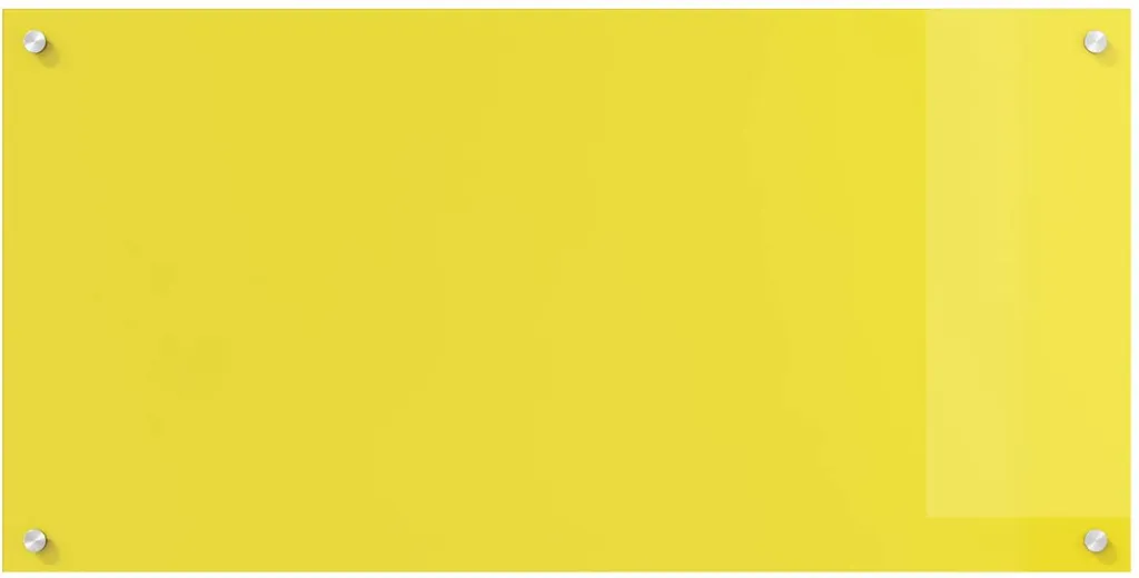 vidaXL Crédence de cuisine jaune 100x50 cm en verre trempé sécurit