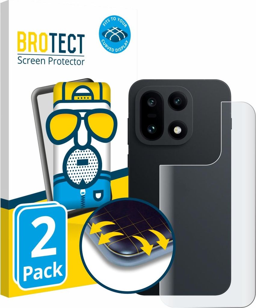 2x BROTECT Fullscreen Schutzfolie für OnePlus 15 (Rückseite) Displayschutz Folie Fullcover Matt Entspiegelungsfolie
