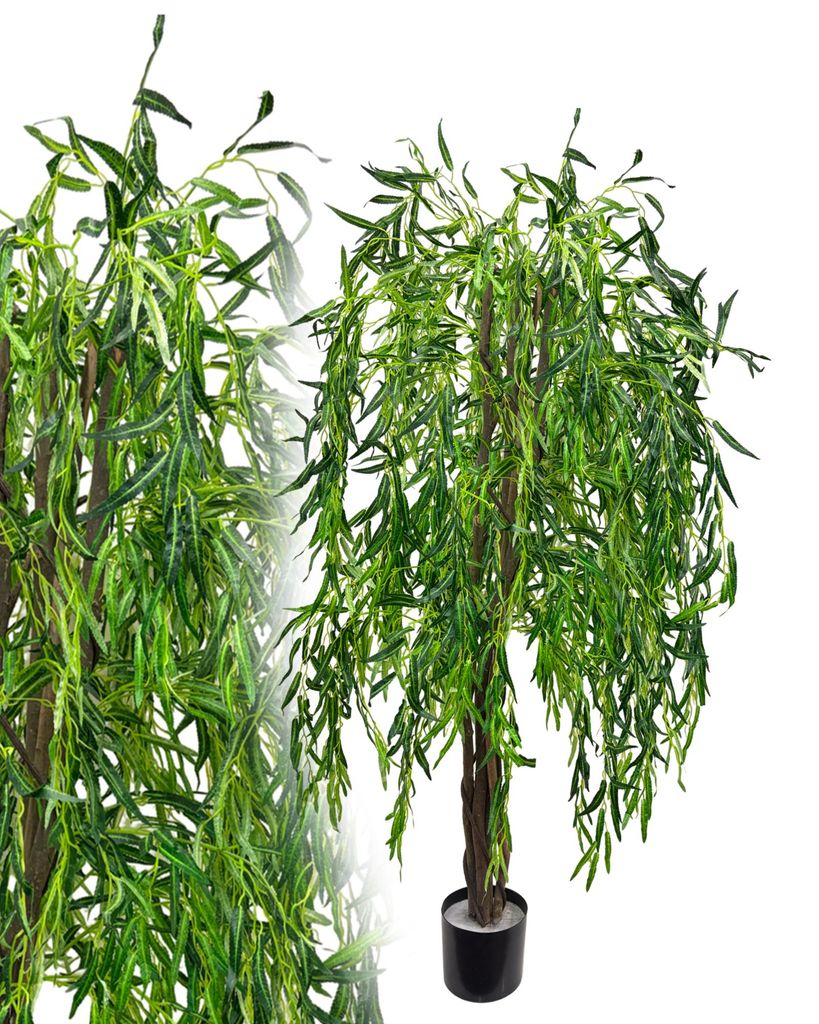 Weidenbaum 180 cm künstlich wie echt Kunstbaum Kunstpflanze Kunstpflanze groß Deko