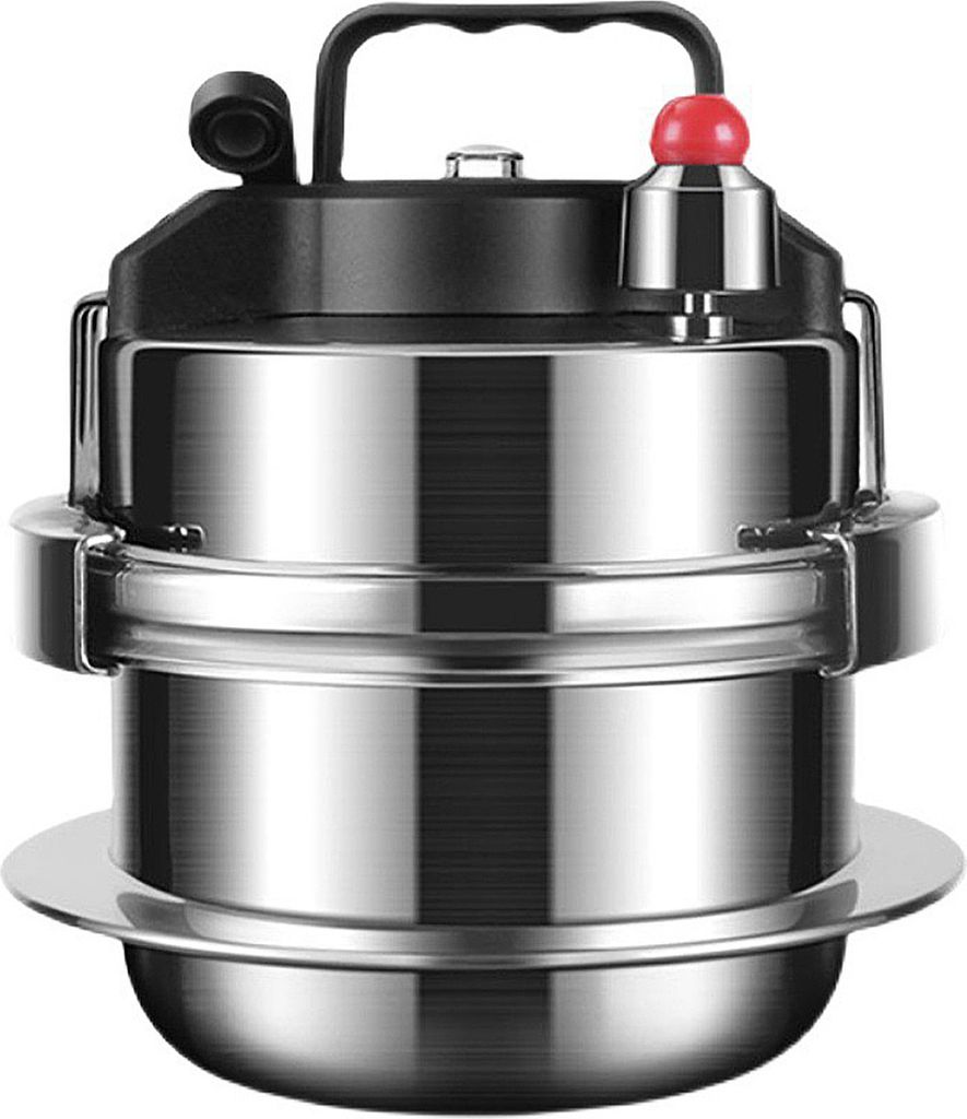 Outdoor Camping 2L Schnellkochtopf Reiskocher Multifunktionskocher Edelstahl Kochtopf