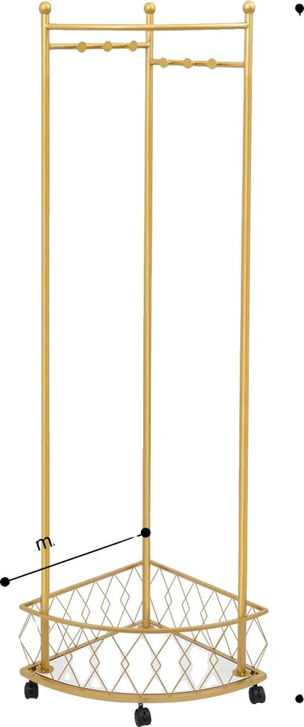 Solution de rangement d'angle dorée pour optimiser les petits appartements