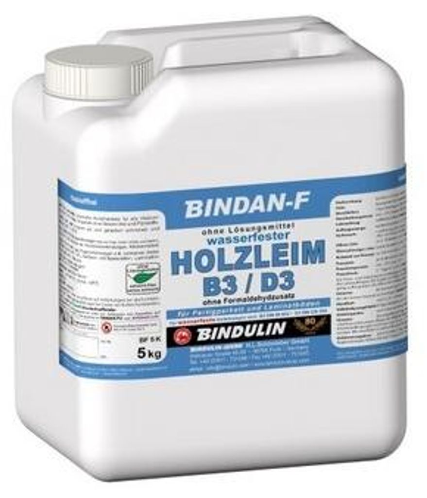 BINDAN-F Holzleim-D3 5 kg FlascheB3/D3-Weißleim universell Produktbild 