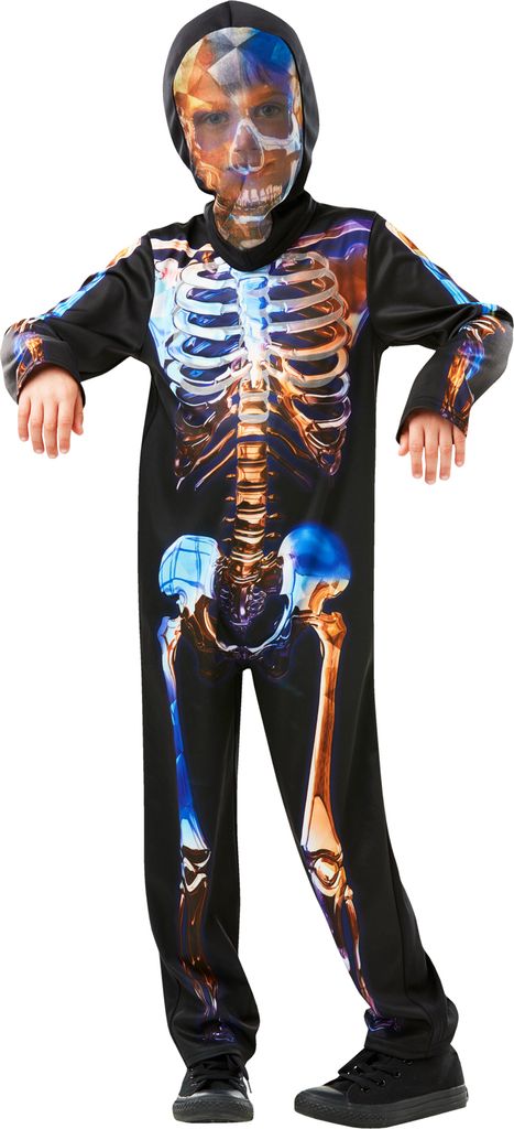 Kinder Skelett Kostüm Glow in The Dark Produktbild 1