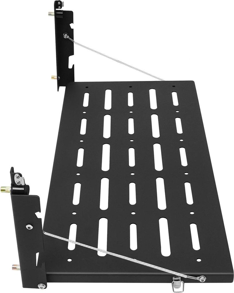 Heckklappen-Klapptisch - Für Wrangler JK 2007–2017 2/4-Türer - Traglast 34 kg - Metall - Gefaltet 62,74×31,24×3,81 cm - Platzsparend - Schwarz