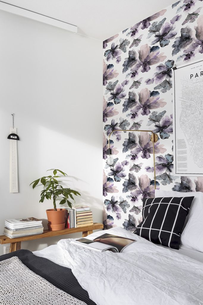 Coloray Fototapete 416x254 cm An Einer Wand Latex Latextapete - Blumennachtfloral.
