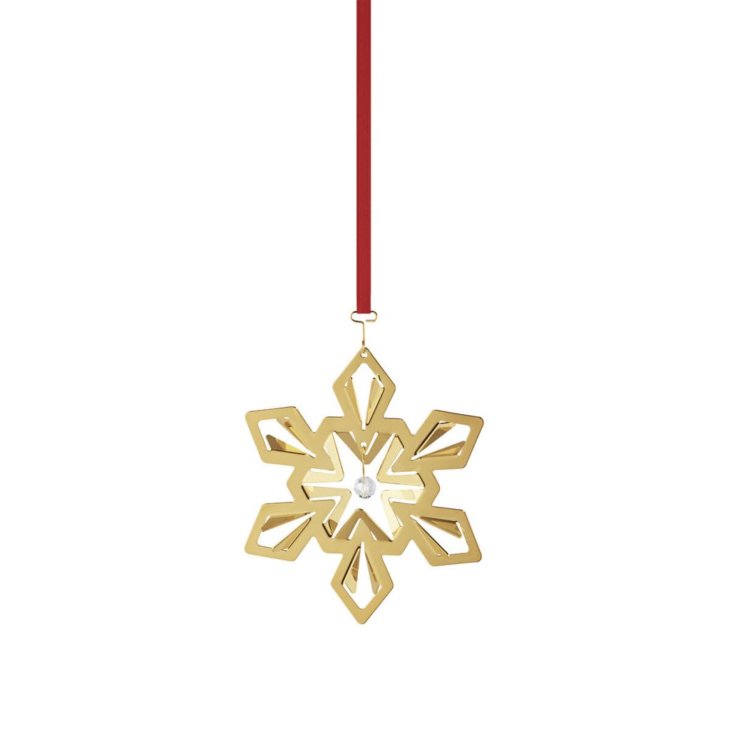 Georg Jensen CC 2024 HOLIDAY ORNAMENT SNOWFLAKE 18 KT GOLD PLATED 10020390