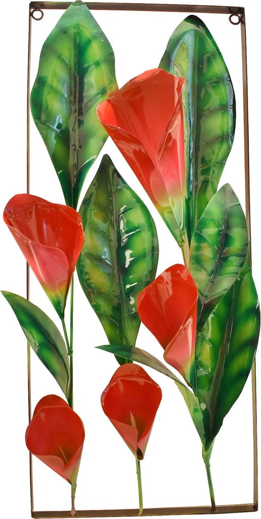 Wanddeko Wandbild Metall Deko Bild Artikel Blume Blüte Wandekoration Wandschmuck