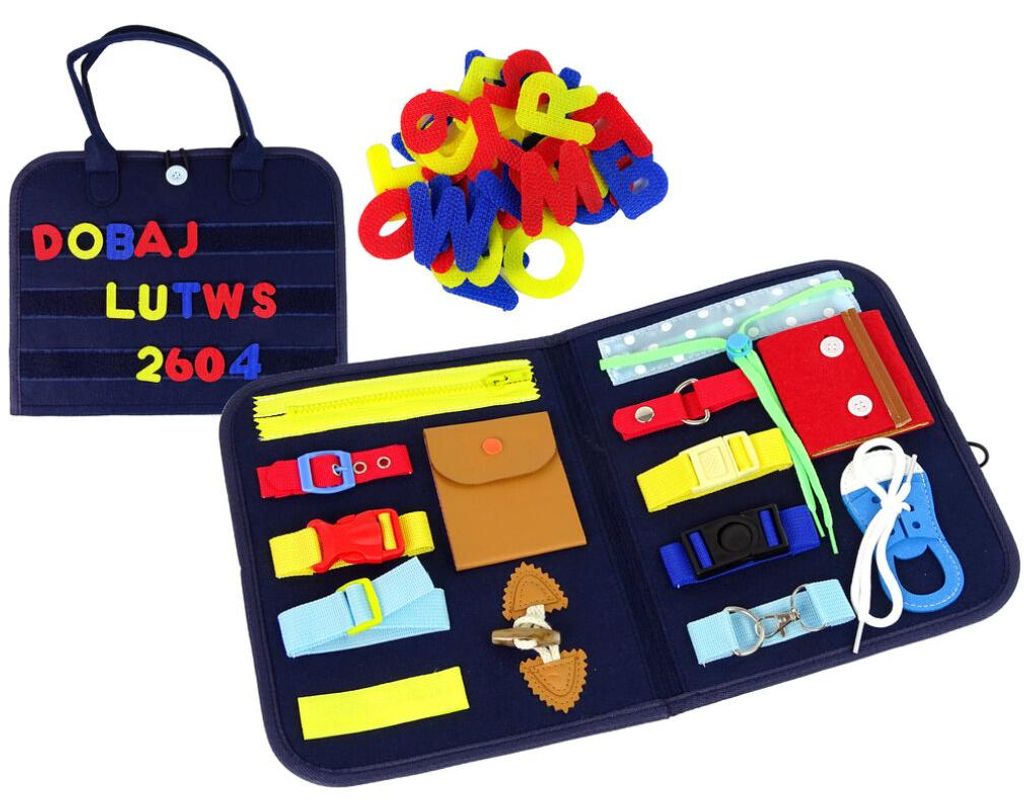 IMPORT LEANTOYS Sensorische Manipulation Board Case für Kleinkinder