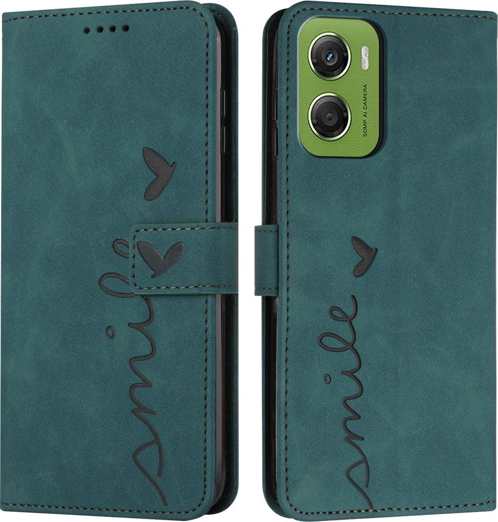 Motorola Moto G06 / G06 Power Hülle - Coverup Smile Klapphülle - Grün