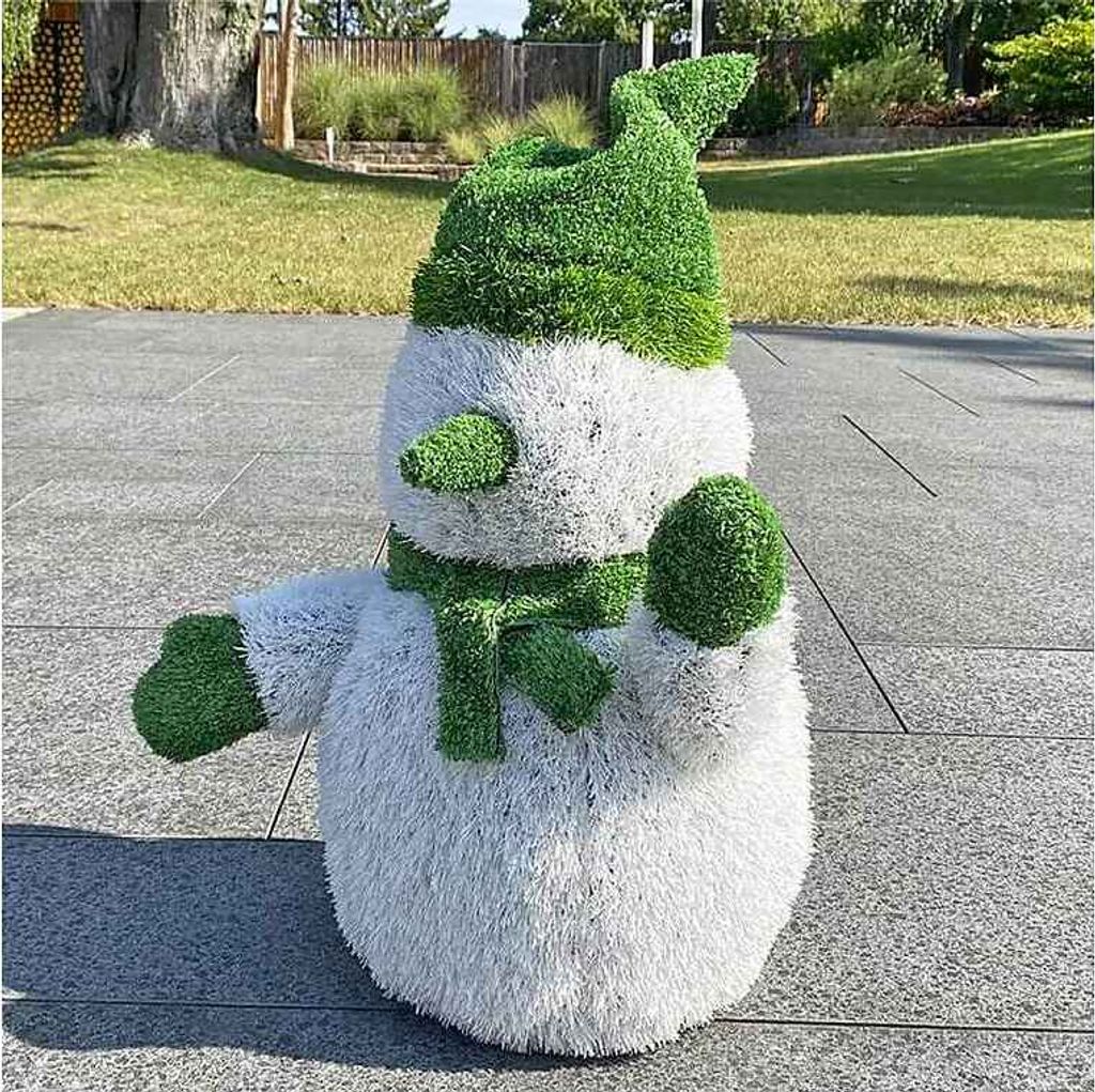 AniPlants, Grasfigur,"Schneemann", Gartendeko, 100cm