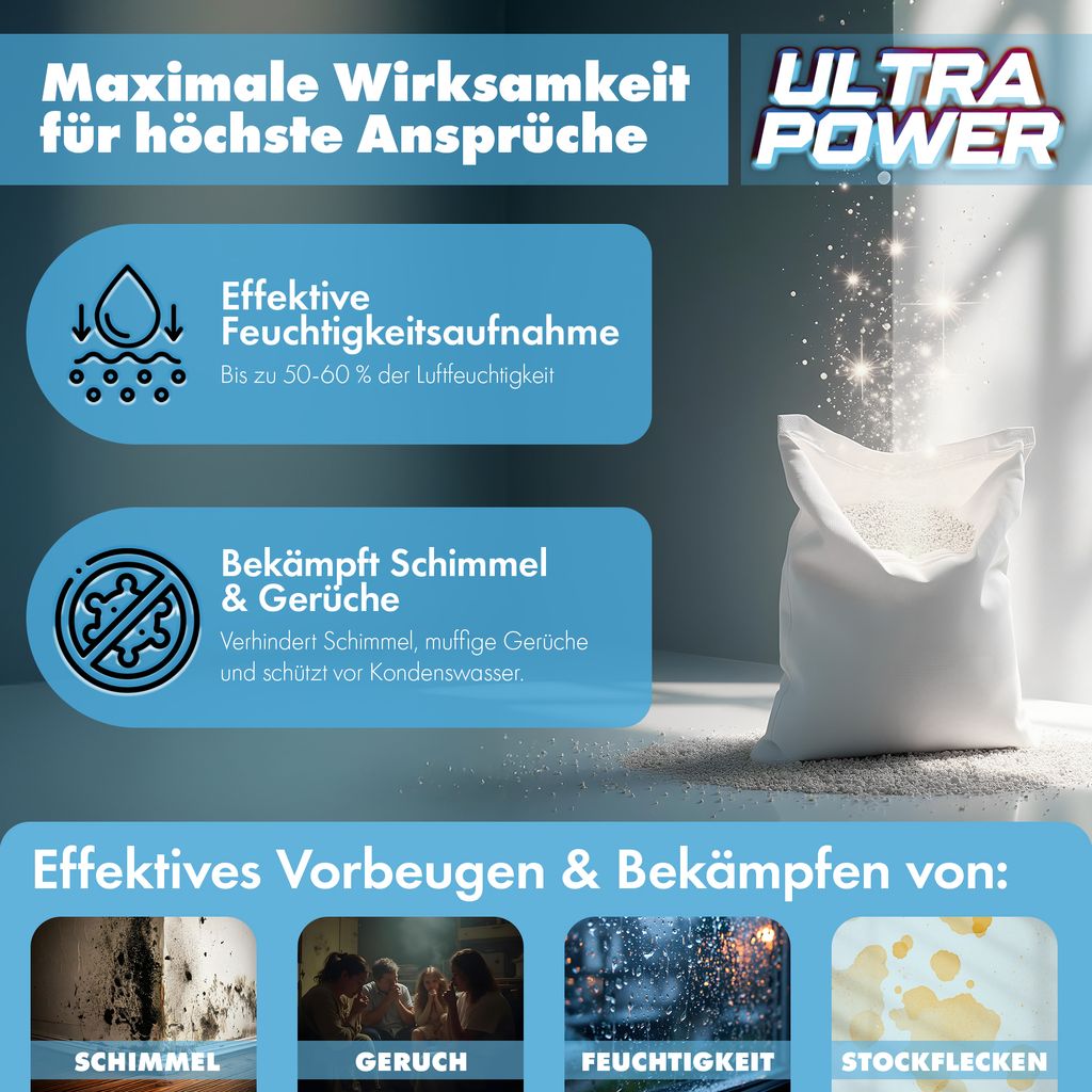 10x 1kg Ultra Power Luftentfeuchter Granulat Produktbild 5
