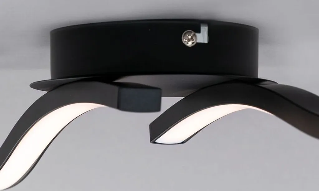 Illuminazione Professionale LED Briloner 12W: Metallo Nero per Ufficio - 4