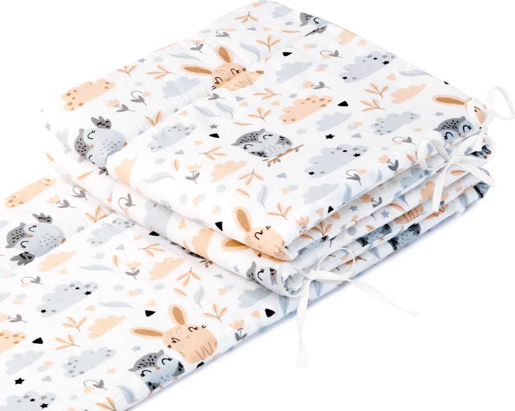 Amilian 180 cm Bettumrandung für Babybett - Beige Produktbild 2