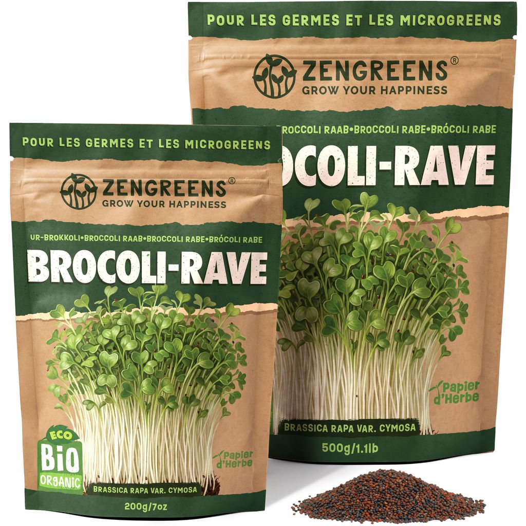 ZenGreens® Graines Bio à Germer Brocoli-Rave 500 g – Image du produit 