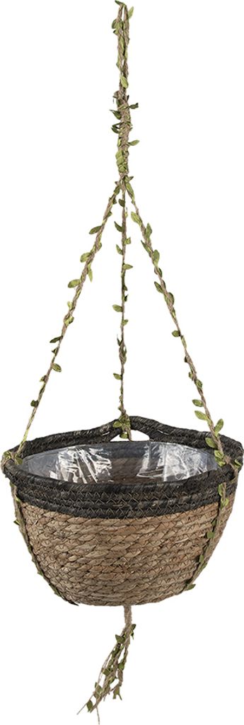 Clayre & Eef Pflanzenaufh„nger Ø 24x18 Braun Seegras