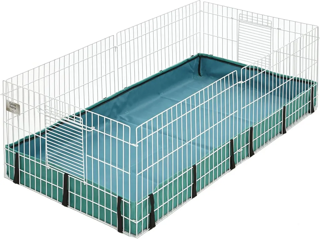 Cage Cavia 120 cm - Espace de Vie Vert et Blanc pour Cochons d'Inde